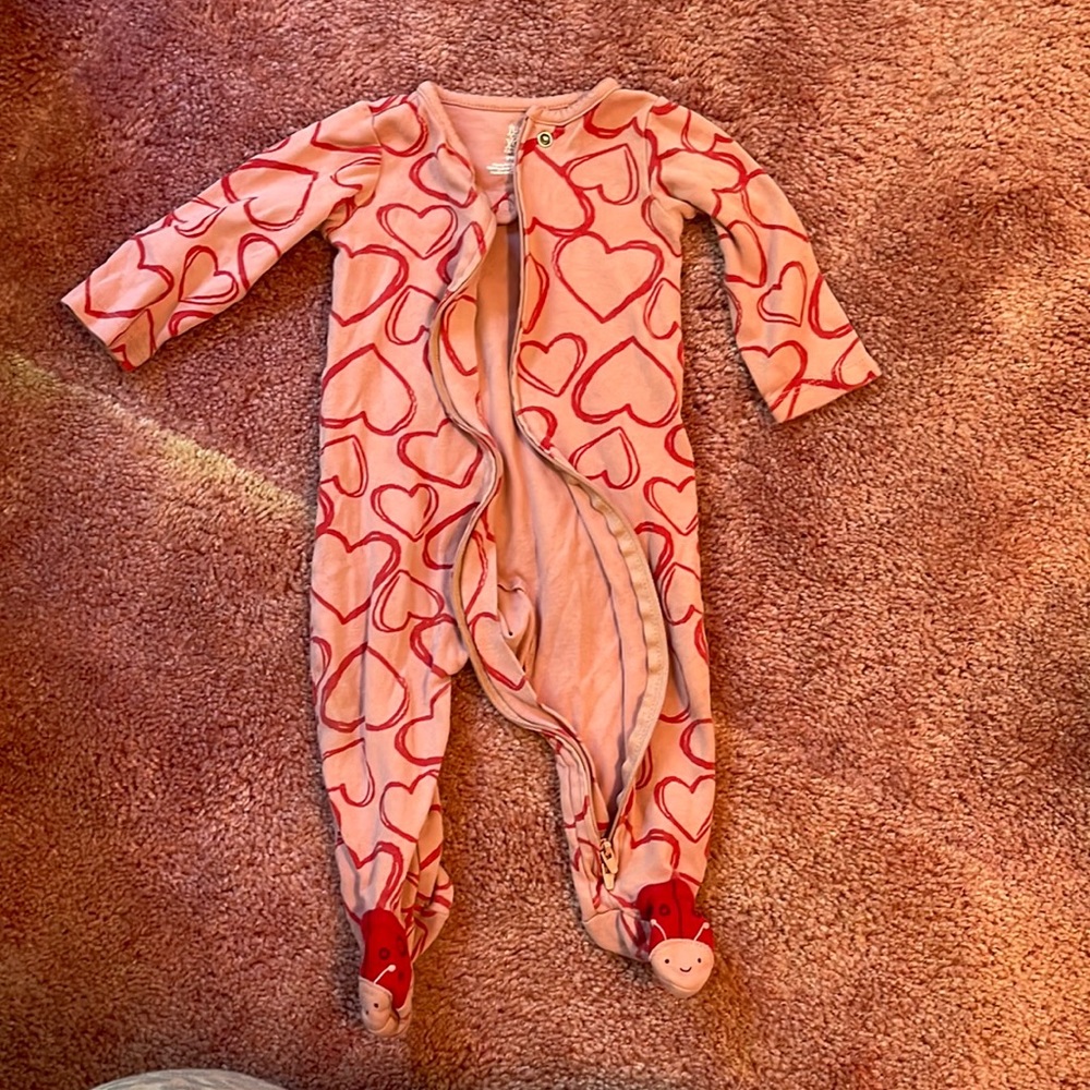 Carter’s nine months ladybug heart pajamas